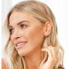 imagePAVOI 14K Gold Plated Sterling Silver Post Split Huggie Earrings  RoseWhiteYellow Gold Earrings for WomenDouble