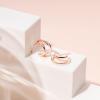 imagePAVOI 14K Gold Plated Sterling Silver Post Split Huggie Earrings  RoseWhiteYellow Gold Earrings for WomenDouble