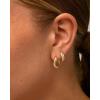 imagePAVOI 14K Gold Plated Sterling Silver Posts Wavy Huggie Hoops  Twisted Wave Hoop Earrings for WomenYellow Gold