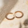 imagePAVOI 14K Gold Plated Twisted Rope Round Hoop Earrings in Rose White and Yellow GoldRose Gold