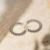 imagePAVOI 14K Gold Plated Twisted Rope Round Hoop Earrings in Rose White and Yellow GoldWhite Gold