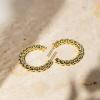 imagePAVOI 14K Gold Plated Twisted Rope Round Hoop Earrings in Rose White and Yellow GoldYellow Gold