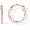 imagePAVOI 14K Gold Plated 925 Sterling Silver Post Cubic Zirconia Hoop Earrings 3015mmRose Gold