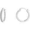 imagePAVOI 14K Gold Plated 925 Sterling Silver Post Cubic Zirconia Hoop Earrings 3015mmWhite Gold