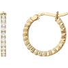 imagePAVOI 14K Gold Plated 925 Sterling Silver Post Cubic Zirconia Hoop Earrings for Women  Elegant Inside Out CZ Stone Hoop EarringsYellow Gold