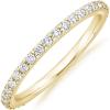 imagePAVOI 14K Gold Plated Cubic Zirconia Diamond Stackable Eternity Bands for WomenYellow Gold