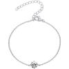 imagePAVOI 14K Gold Plated Cubic Zirconia Solitaire Diamond Bracelet  Bridesmaid Bracelets  Curb Cable Bracelets for WomenDainty  White Gold
