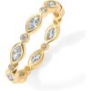 imagePAVOI 14K Gold Plated Cubic Zirconia Stackable Ring  Marquise Eternity Band For Women  Plated Gold Stacking RingYellow Gold