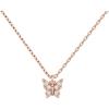 imagePAVOI 14K Gold Plated Dainty Cubic Zirconia Pendant Necklace for Women  Dot Elephant Butterfly Pineapple Lock Knot Palm Tree Bow Smiley Pendant  Layering Chain NecklacesRose Gold