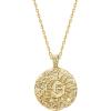 imagePAVOI 14K Gold Plated Engraved Coin Pendant Necklaces for Women  Byzantine Coin Pendants  Bohemian NecklaceYellow Gold