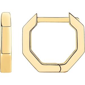 imagePAVOI 14K Gold Plated 925 Sterling Silver Post Ultra Thick Huggie Earring  Womens Mini Hoop Earrings  Gold Plated Small HoopsVermeil Gold