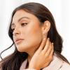 imagePAVOI 14K Gold Plated 925 Sterling Silver Post Twisted Huggie Earring  Womens Mini Hoop EarringsRose Gold