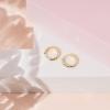imagePAVOI 14K Gold Plated 925 Sterling Silver Post Twisted Huggie Earring  Womens Mini Hoop EarringsRose Gold