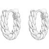 imagePAVOI 14K Gold Plated 925 Sterling Silver Post Twisted Huggie Earring  Womens Mini Hoop EarringsWhite Gold