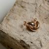 imagePAVOI 14K Gold Plated 925 Sterling Silver Posts Thick Dome Huggie Earrings for Women  Small Wide Round Hoop EarringsRose Gold