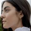 imagePAVOI 14K Gold Plated 925 Sterling Silver Posts Thick Dome Huggie Earrings for Women  Small Wide Round Hoop EarringsYellow Gold