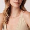 imagePAVOI 14K Gold Plated Adjustable Link Chain Necklace for Women  Box Rope Sphere Bead Serpentine Anchor Mariner Gold Chain NecklacesRose Gold