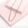 imagePAVOI 14K Gold Plated Adjustable Link Chain Necklace for Women  Box Rope Sphere Bead Serpentine Anchor Mariner Gold Chain NecklacesRose Gold
