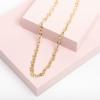 imagePAVOI 14K Gold Plated Adjustable Link Chain Necklace for Women  Box Rope Sphere Bead Serpentine Anchor Mariner Gold Chain NecklacesYellow Gold