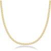 imagePAVOI 14K Gold Plated Adjustable Link Chain Necklace for Women  Box Rope Sphere Bead Serpentine Anchor Mariner Gold Chain NecklacesYellow Gold