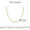 imagePAVOI 14K Gold Plated Adjustable Link Chain Necklace for Women  Box Rope Sphere Bead Serpentine Anchor Mariner Gold Chain NecklacesYellow Gold