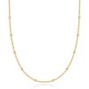 imagePAVOI 14K Gold Plated Adjustable Link Chain Necklace for Women  Box Rope Sphere Bead Serpentine Anchor Mariner Gold Chain NecklacesYellow Gold