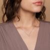imagePAVOI 14K Gold Plated Circle CZ Solitaire Necklace  Elegant Bezel Pendant  Dainty Cubic Zirconia Halo Choker Necklaces for WomenVermeil Yellow
