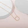 imagePAVOI 14K Gold Plated Circle CZ Solitaire Necklace  Elegant Bezel Pendant  Dainty Cubic Zirconia Halo Choker Necklaces for WomenYellow Gold