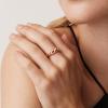 imagePAVOI 14K Gold Plated Croissant Dome Rings for Women  Trendy Twisted Braided Band  Chunky Signet Stackable Ring Stetement JewelryRose Gold