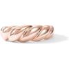 imagePAVOI 14K Gold Plated Croissant Dome Rings for Women  Trendy Twisted Braided Band  Chunky Signet Stackable Ring Stetement JewelryRose Gold