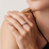 imagePAVOI 14K Gold Plated Croissant Dome Rings for Women  Trendy Twisted Braided Band  Chunky Signet Stackable Ring Stetement JewelryWhite Gold