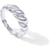 imagePAVOI 14K Gold Plated Croissant Dome Rings for Women  Trendy Twisted Braided Band  Chunky Signet Stackable Ring Stetement JewelryWhite Gold