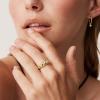 imagePAVOI 14K Gold Plated Croissant Dome Rings for Women  Trendy Twisted Braided Band  Chunky Signet Stackable Ring Stetement JewelryYellow Gold