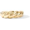 imagePAVOI 14K Gold Plated Croissant Dome Rings for Women  Trendy Twisted Braided Band  Chunky Signet Stackable Ring Stetement JewelryYellow Gold