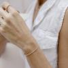imagePAVOI 14K Gold Plated Cubic Zirconia Classic Tennis Bracelet for Women  Adjustable SliderRose Gold