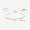 imagePAVOI 14K Gold Plated Cubic Zirconia Classic Tennis Bracelet for Women  Adjustable SliderYellow Gold