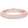 imagePAVOI 14K Gold Plated Cubic Zirconia Double Row Eternity Band for WomenRose Gold