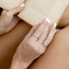 imagePAVOI 14K Gold Plated Cubic Zirconia Double Row Eternity Band for WomenRose Gold
