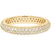 imagePAVOI 14K Gold Plated Cubic Zirconia Double Row Eternity Band for WomenYellow Gold