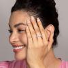 imagePAVOI 14K Gold Plated Cubic Zirconia Love Rings  4mm Stackable for WomenWhite Gold