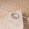 imagePAVOI 14K Gold Plated Cubic Zirconia Open Twist Eternity Band for WomenWhite Gold