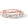 imagePAVOI 14K Gold Plated Cubic Zirconia Stackable Eternity Ring  30mm Gold Wedding Ring for Women  Fake Promise Band Stacking JewelryRose Gold