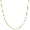 imagePAVOI 14K Gold Plated Curb Paperclip Box Sphere Bead Snake Herringbone and Figaro Chain Adjustable Necklace18K Yellow Vermeil