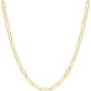 imagePAVOI 14K Gold Plated Curb Paperclip Box Sphere Bead Snake Herringbone and Figaro Chain Adjustable Necklace18K Yellow Vermeil