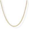 imagePAVOI 14K Gold Plated Curb Paperclip Box Sphere Bead Snake Herringbone and Figaro Chain Adjustable Necklace18K Yellow Vermeil