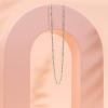 imagePAVOI 14K Gold Plated Curb Paperclip Box Sphere Bead Snake Herringbone and Figaro Chain Adjustable NecklaceWhite Gold