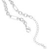 imagePAVOI 14K Gold Plated Curb Paperclip Box Sphere Bead Snake Herringbone and Figaro Chain Adjustable NecklaceWhite Gold