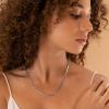 imagePAVOI 14K Gold Plated Curb Paperclip Box Sphere Bead Snake Herringbone and Figaro Chain Adjustable NecklaceWhite Gold