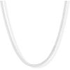 imagePAVOI 14K Gold Plated Curb Paperclip Box Sphere Bead Snake Herringbone and Figaro Chain Adjustable NecklaceWhite Gold