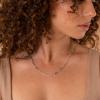 imagePAVOI 14K Gold Plated Curb Paperclip Box Sphere Bead Snake Herringbone and Figaro Chain Adjustable NecklaceWhite Gold